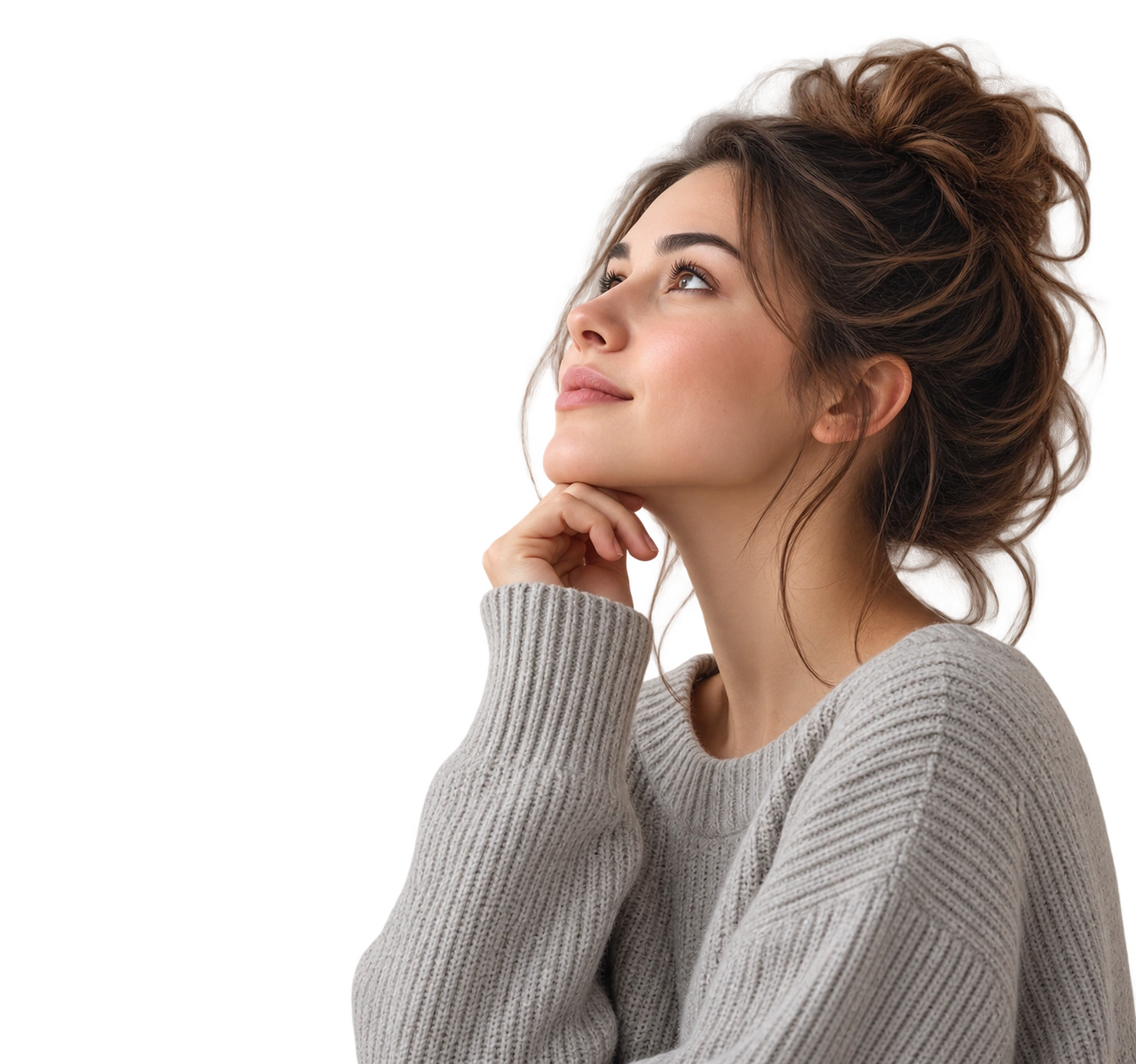 Thoughtful young woman